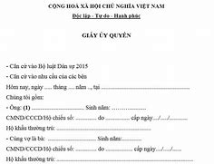 Giấy Ủy Quyền Lấy Hộ Chiếu